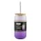 18oz. Frosted Glass Sublimation Tumbler with Bamboo Lid & Straw by Make Market®